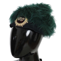 Thumbnail for Green Fur DG Logo Embroidered Cloche Hat