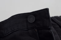 Thumbnail for Black Cotton Patch Embroidery Denim Jeans