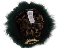 Thumbnail for Green Fur DG Logo Embroidered Cloche Hat