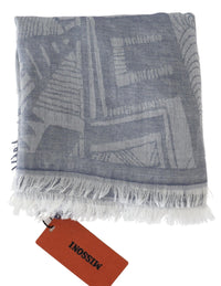 Thumbnail for Elegant Cashmere Fringed Scarf in Gray