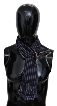 Thumbnail for Elegant Multicolor Wool Scarf with Logo Embroidery