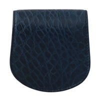 Thumbnail for Elegant Blue Caimano Leather Condom Case Wallet