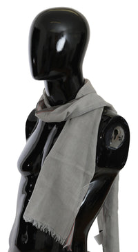Thumbnail for Elegant Gray Cotton Men's Scarf
