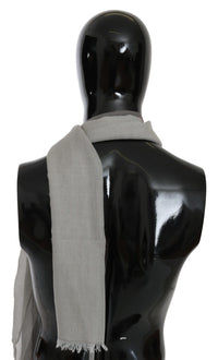 Thumbnail for Elegant Gray Cotton Men's Scarf