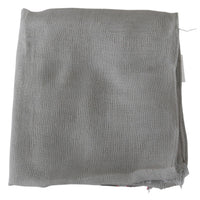 Thumbnail for Elegant Gray Cotton Men's Scarf