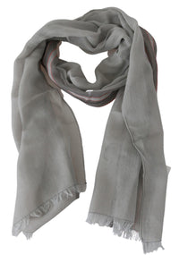 Thumbnail for Elegant Gray Cotton Men's Scarf