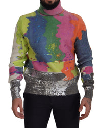 Thumbnail for Multicolor Turtleneck TV Motive Sweater