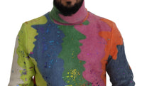 Thumbnail for Multicolor Turtleneck TV Motive Sweater