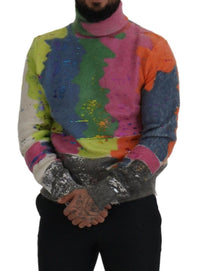 Thumbnail for Multicolor Turtleneck TV Motive Sweater