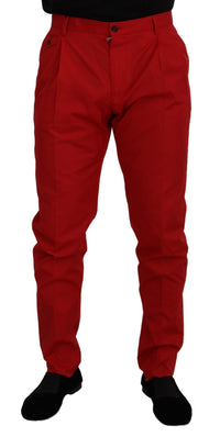 Thumbnail for Elegant Slim Fit Crimson Chinos