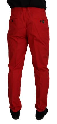 Thumbnail for Elegant Slim Fit Crimson Chinos