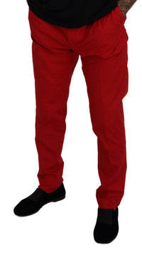 Thumbnail for Elegant Slim Fit Crimson Chinos