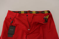 Thumbnail for Elegant Slim Fit Crimson Chinos