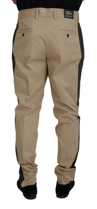 Thumbnail for Brown Black Cotton Chino Men Pants
