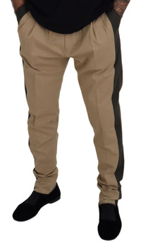 Thumbnail for Brown Black Cotton Chino Men Pants
