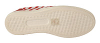 Thumbnail for Red White Anchor Studded Loafers Shoes