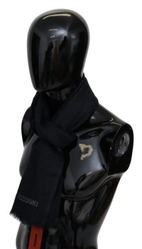 Thumbnail for Elegant Unisex Wool Scarf with Fringes and Logo