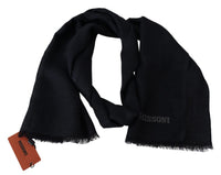 Thumbnail for Elegant Unisex Wool Scarf with Fringes and Logo