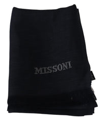 Thumbnail for Elegant Unisex Wool Scarf with Fringes and Logo