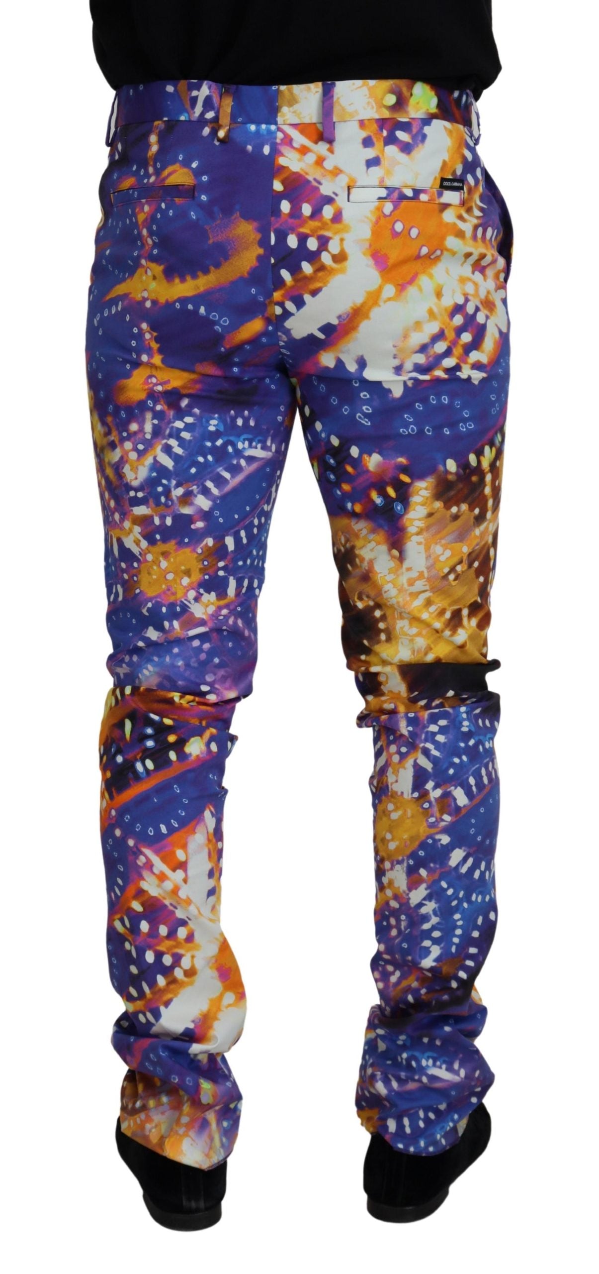 Multicolor Cotton Luminary Print Denim Jeans