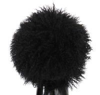 Thumbnail for Black Tibet Lamb Fur Leather Gatsby Hat