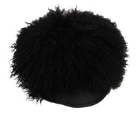 Thumbnail for Black Tibet Lamb Fur Leather Gatsby Hat