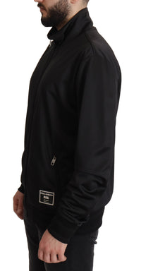 Thumbnail for Black Full Zip Long Sleeve D.N.A Sports Sweater