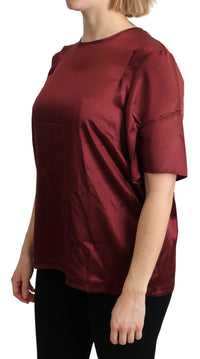 Thumbnail for Elegant Silk Bordeaux Blouse