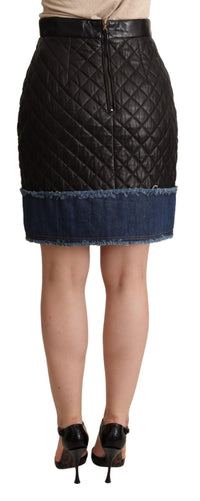 Thumbnail for Sleek High-Waist Leather Mini Skirt