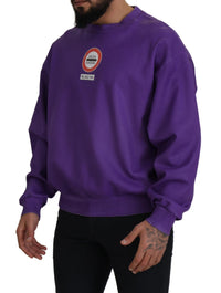 Thumbnail for Elegant Purple Cotton Crewneck Sweater
