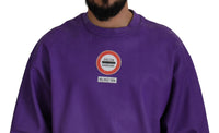 Thumbnail for Elegant Purple Cotton Crewneck Sweater