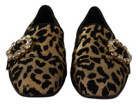 Thumbnail for Elegant Leopard Crystal Gem Loafers