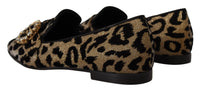 Thumbnail for Elegant Leopard Crystal Gem Loafers