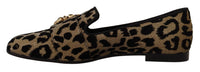 Thumbnail for Elegant Leopard Crystal Gem Loafers