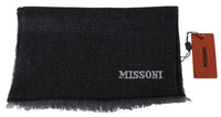 Thumbnail for Elegant Wool Scarf with Signature Stripes