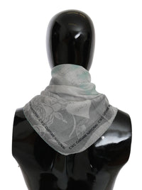 Thumbnail for Elegant Gray Silk Scarf for Women