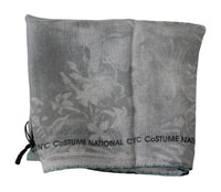 Thumbnail for Elegant Gray Silk Scarf for Women