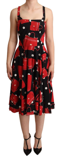 Thumbnail for Sicilian Bag Print Sleeveless Midi Dress