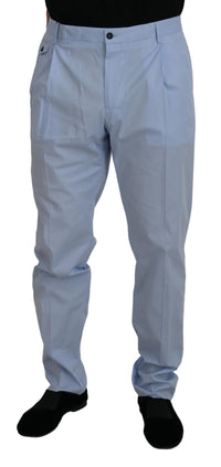 Thumbnail for Elegant Slim Fit Chinos In Light Blue