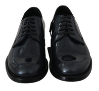 Thumbnail for Elegant Blue Leather Derby Dress Shoes