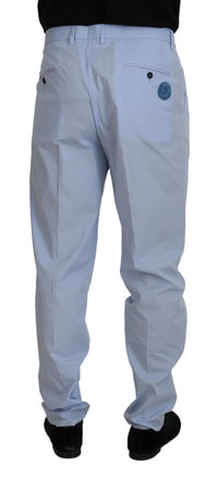 Thumbnail for Elegant Slim Fit Chinos In Light Blue