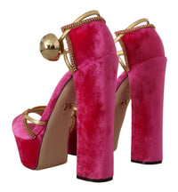 Thumbnail for Ethereal Pink Velvet Crystal Sandals
