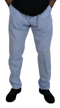 Thumbnail for Elegant Slim Fit Chinos In Light Blue