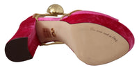 Thumbnail for Ethereal Pink Velvet Crystal Sandals