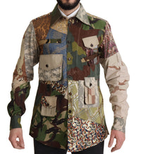 Thumbnail for Patchwork Camouflage Casual Shirt