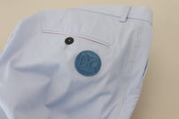 Thumbnail for Elegant Slim Fit Chinos In Light Blue