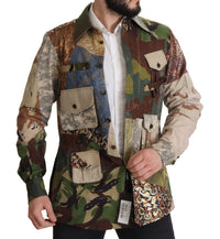 Thumbnail for Patchwork Camouflage Casual Shirt