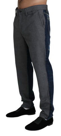 Thumbnail for Gray Dress Blue Denim Trousers Cotton Pants