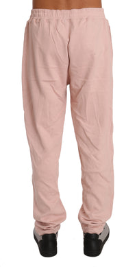 Thumbnail for Elegant Pink Cotton Sweatsuit Luxury Comfort