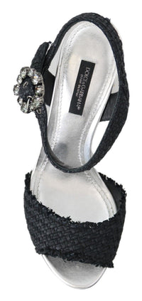 Thumbnail for Elegant Black Ankle Strap Sandals with LED Lights